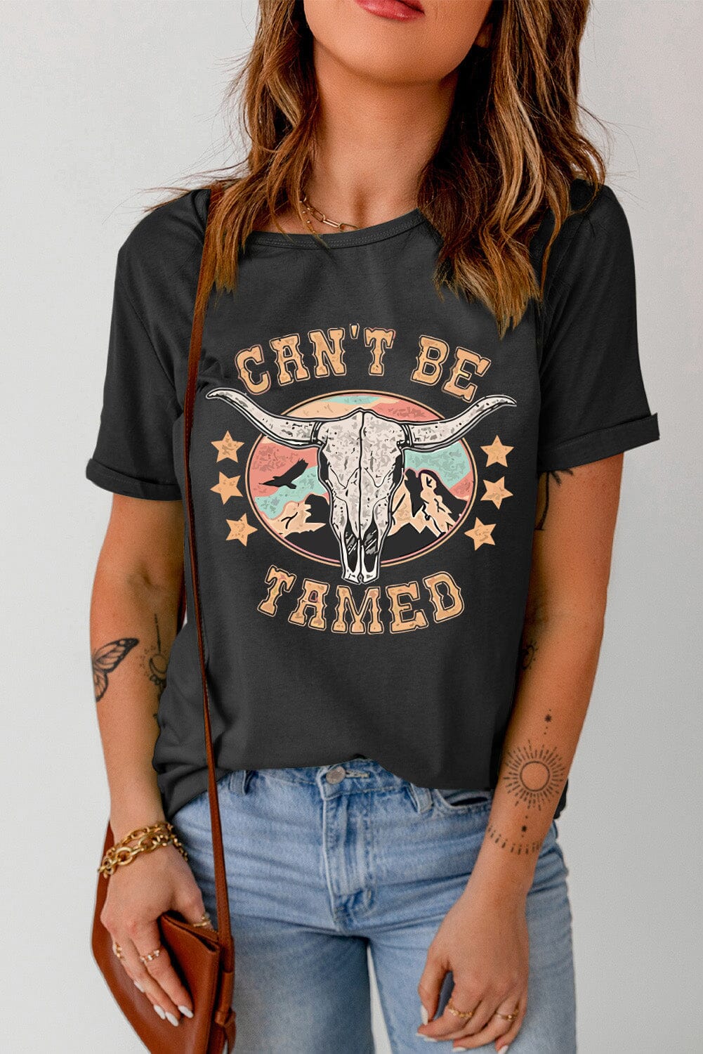 CAN'T BE TAMED Graphic Short Sleeve Tee - Sydney So Sweet