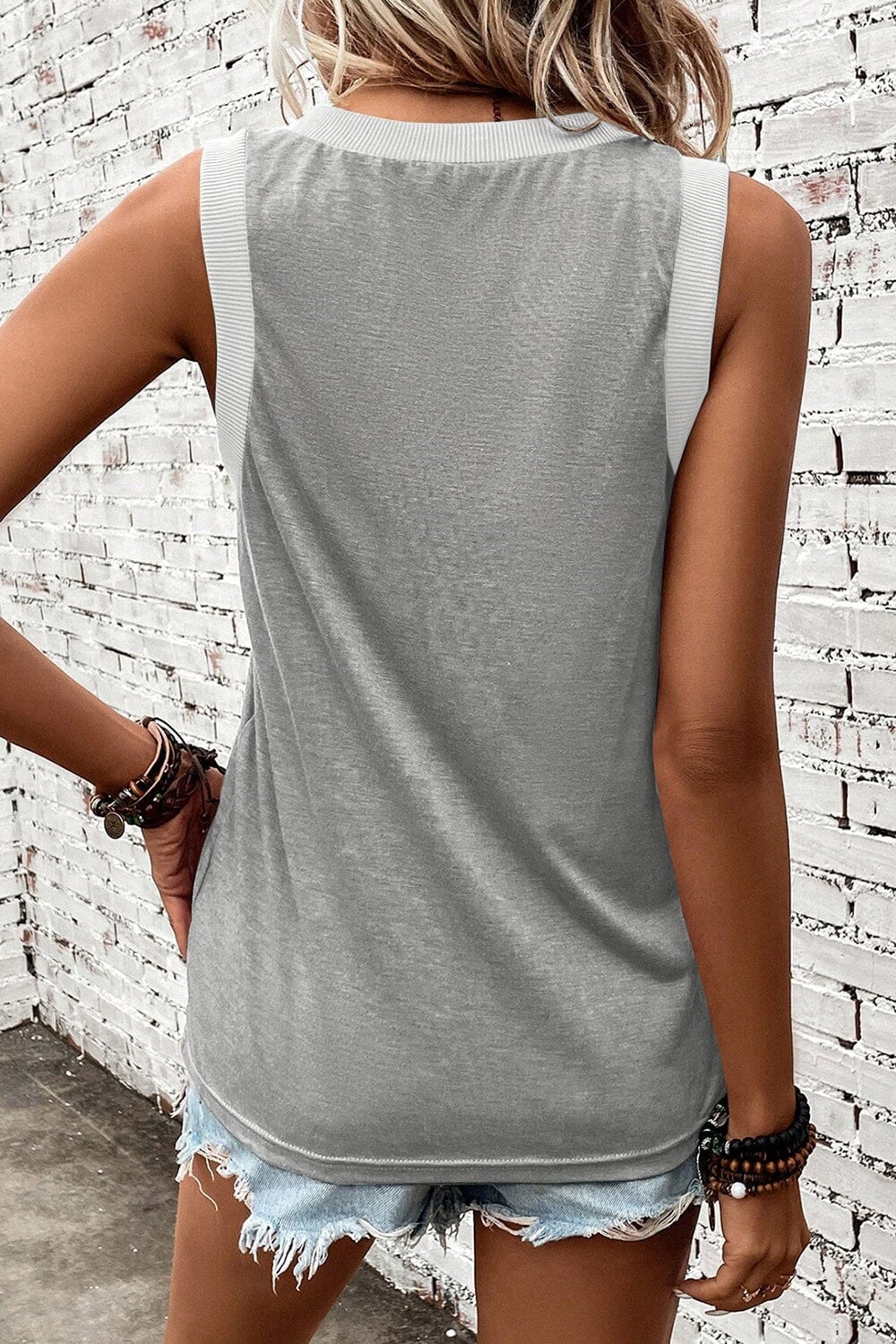 V-Neck Wide Strap Tank - Sydney So Sweet