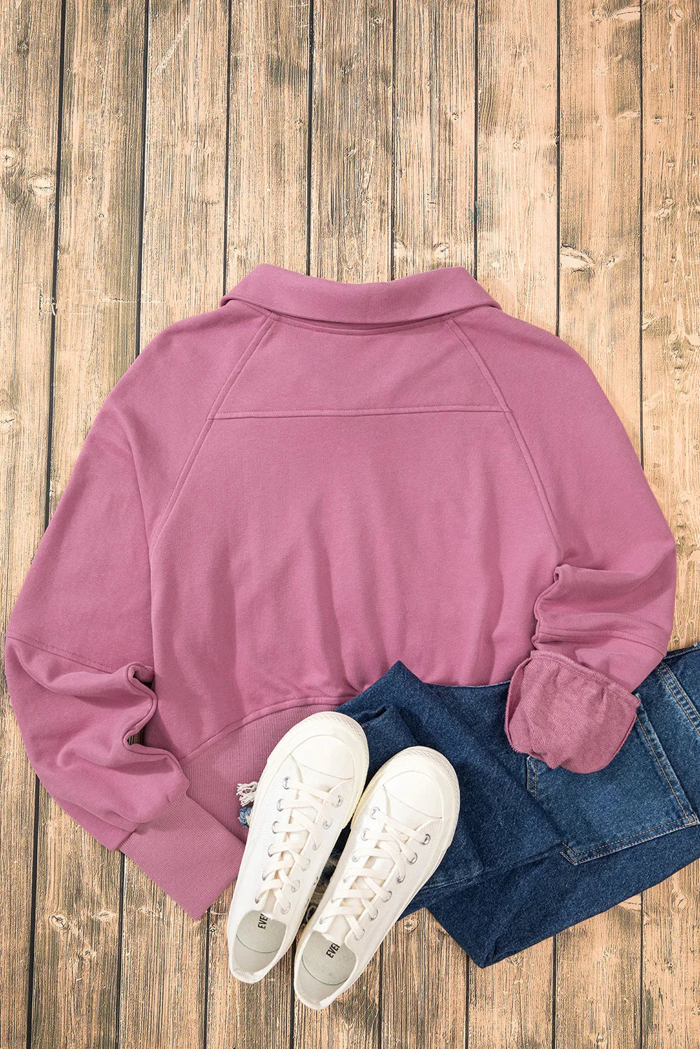 Half Zip Long Sleeve Sweatshirt - Sydney So Sweet