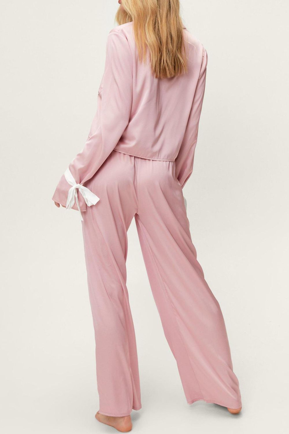 Basic Bae Tied Cuff Collared Neck Top and Pants Lounge Set - Sydney So Sweet