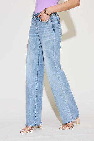 Judy Blue Full Size V Front Waistband Straight Jeans - Sydney So Sweet