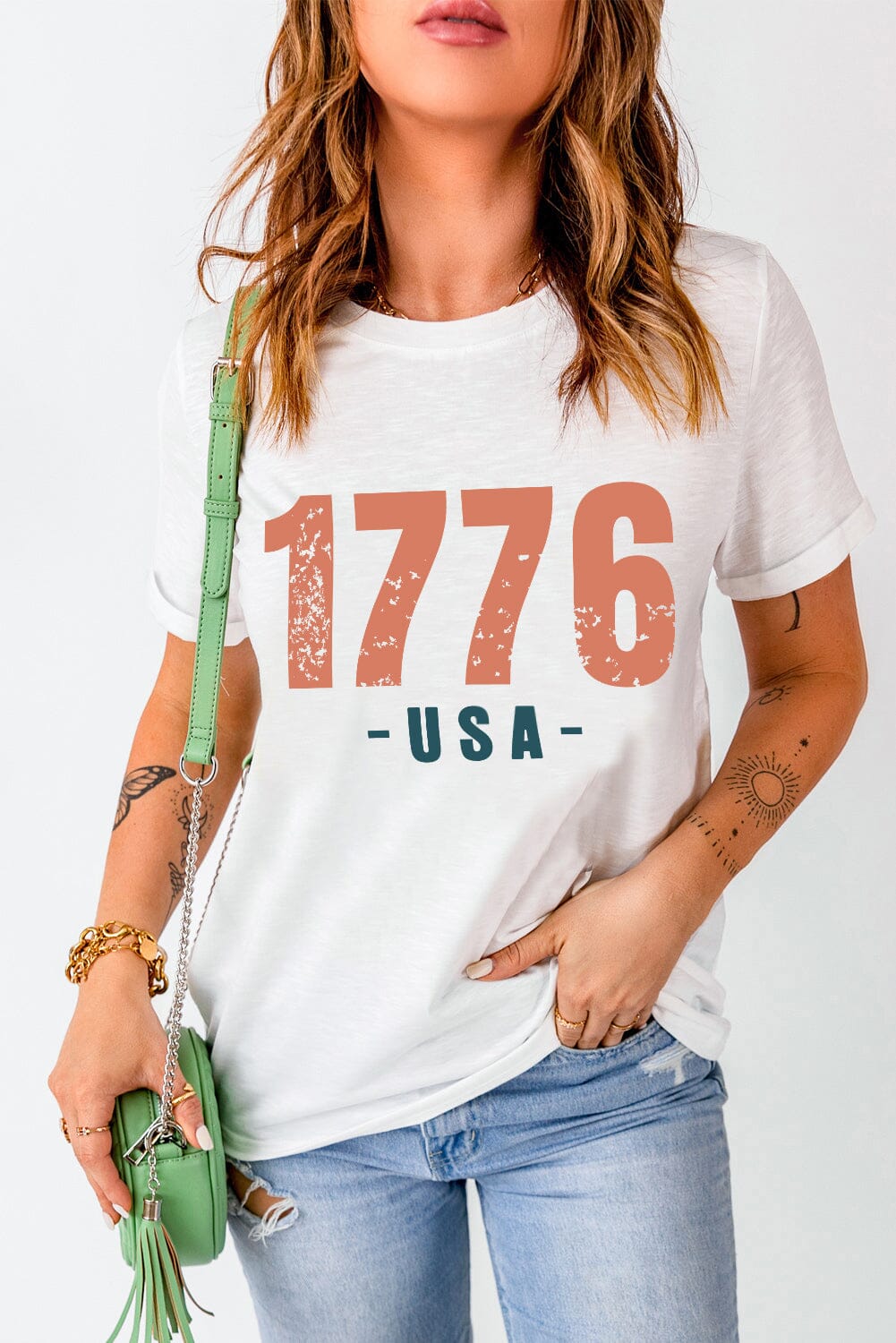 1776 USA Patriotic Women's Graphic Short Sleeve T-Shirt - Sydney So Sweet