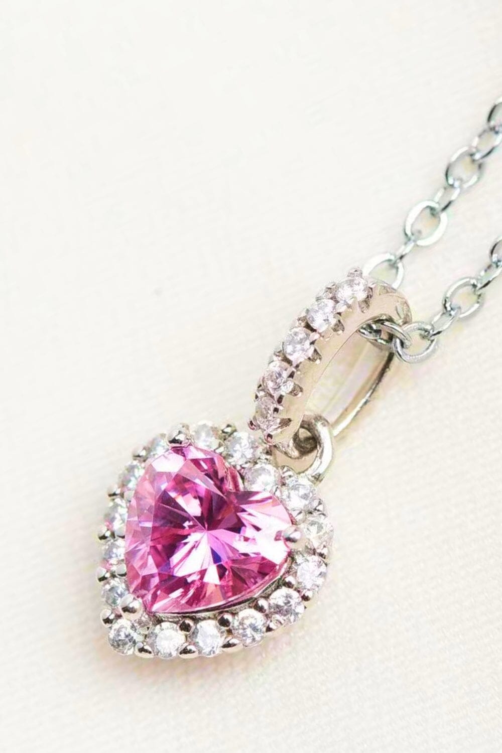 1 Carat Moissanite Heart Pendant Necklace - Sydney So Sweet