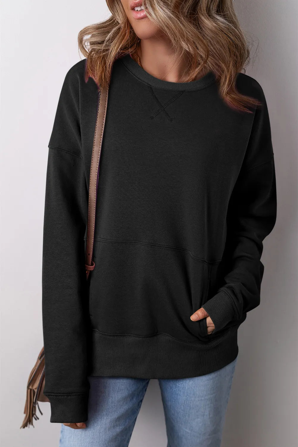 Round Neck Long Sleeve Sweatshirt - Sydney So Sweet