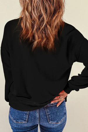 Pumpkin & Ghost Round Neck Long Sleeve Sweatshirt - Sydney So Sweet