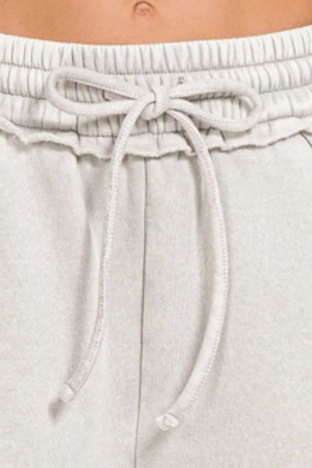 Zenana Acid Wash Fleece Drawstring Shorts With Pockets - Sydney So Sweet