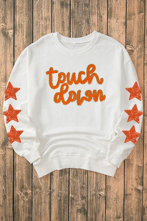 Touchdown & Star Women's Graphic Long Sleeve Sweatshirt - Sydney So Sweet