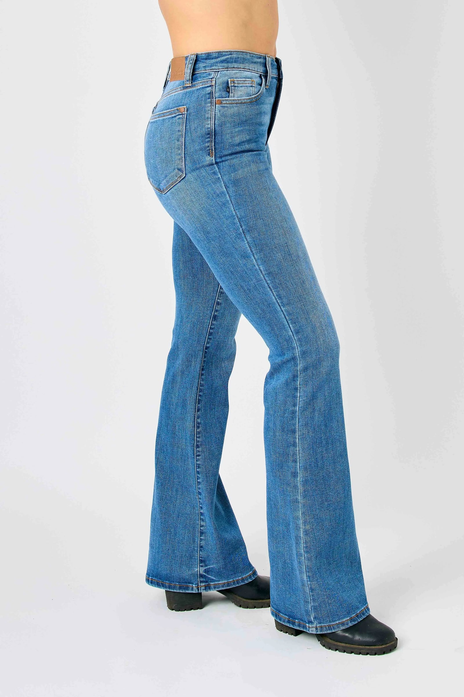Judy Blue Full Size Hw Classic Flare Jeans Plus Size - Sydney So Sweet