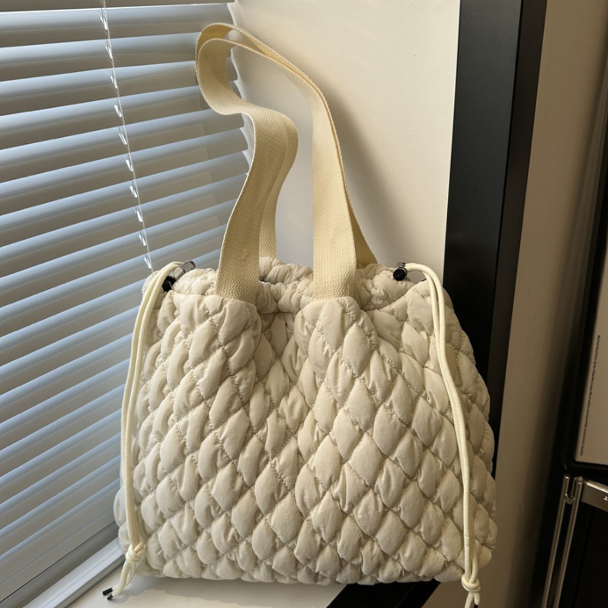 Drawstring Bubble Texture Tote Bag - Sydney So Sweet