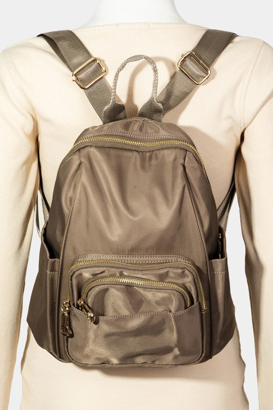 Fame Multi Pocket Nylon Backpack Bag - Sydney So Sweet