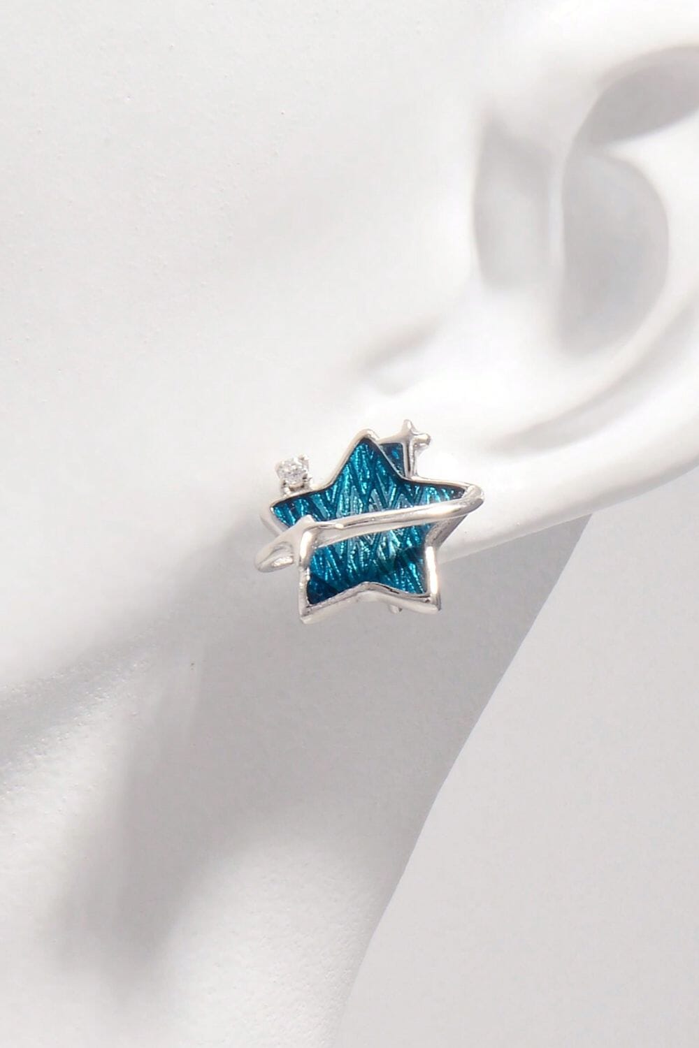 925 Sterling Silver Zircon Star Earrings - Sydney So Sweet