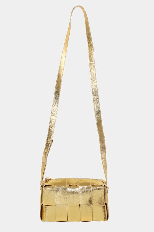 Fame Woven Crossbody Bag with Adjustable Strap - Sydney So Sweet