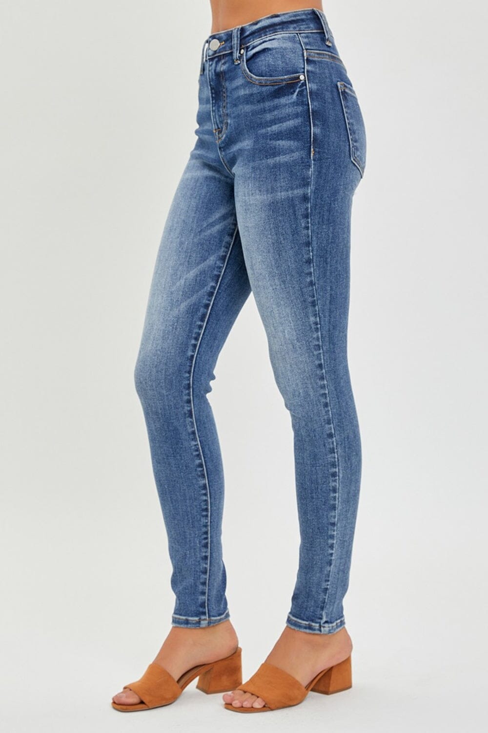 RISEN Full Size Mid Rise Ankle Skinny Jeans - Sydney So Sweet