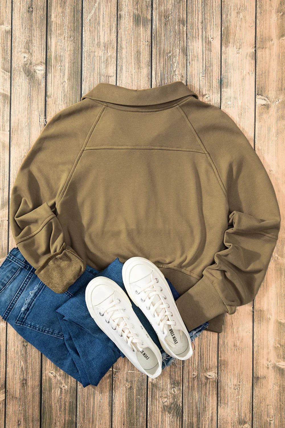 Half Zip Long Sleeve Sweatshirt - Sydney So Sweet