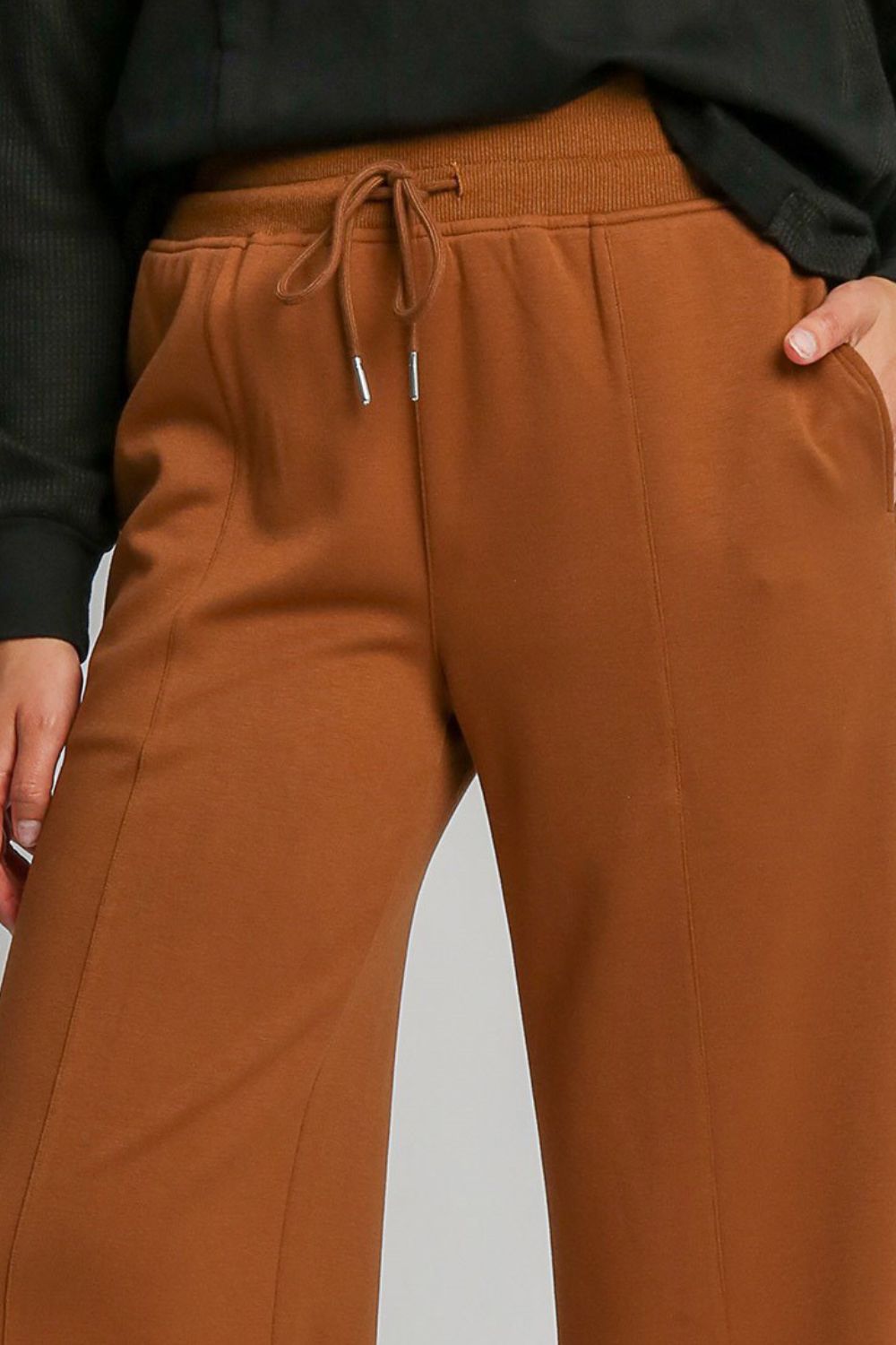 Umgee Drawstring Wide Leg Pants with Pockets - Sydney So Sweet