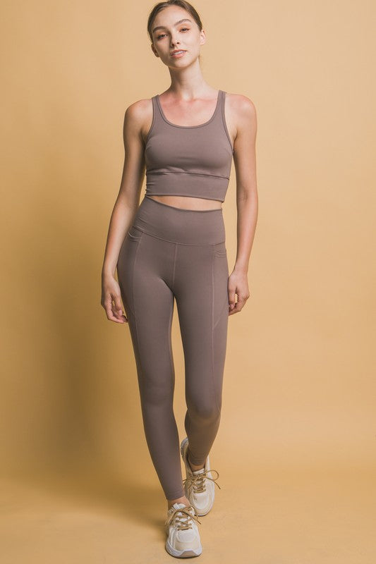 Love Tree High Waist Leggings with Side Pockets - Sydney So Sweet