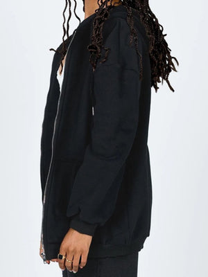 Zip-Up Drawstring Hoodie - Sydney So Sweet