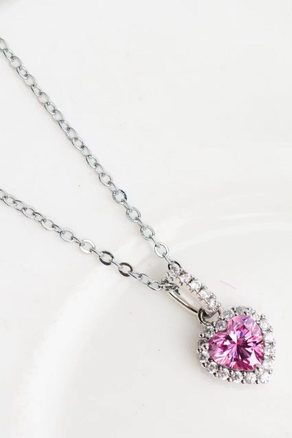 1 Carat Moissanite Heart Pendant Necklace - Sydney So Sweet