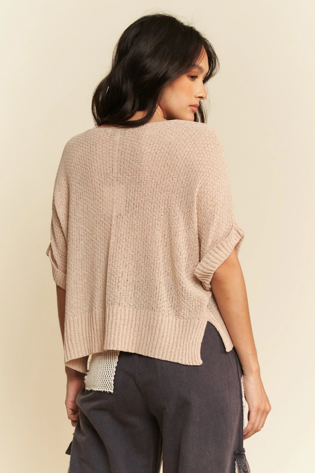 Davi & Dani Sequin American Flag Patch Short Sleeve Knit Top - Sydney So Sweet