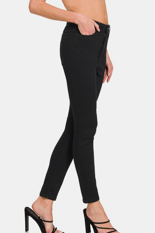 Zenana High Rise Skinny Jeans with Pockets - Sydney So Sweet