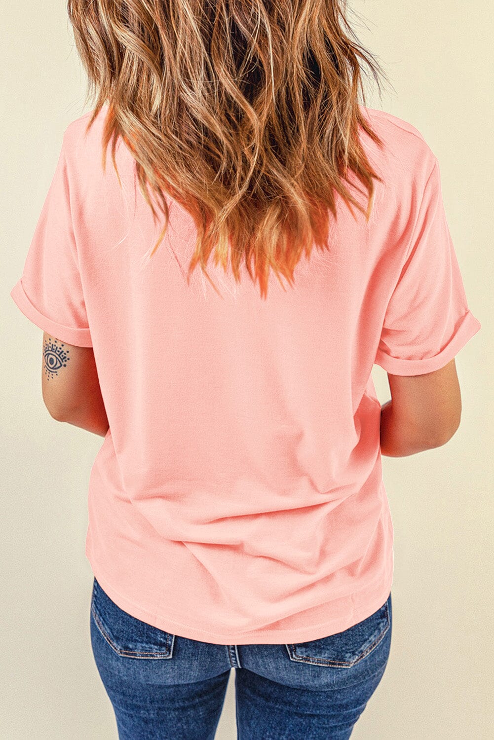 Heart Round Neck Short Sleeve T-Shirt - Sydney So Sweet