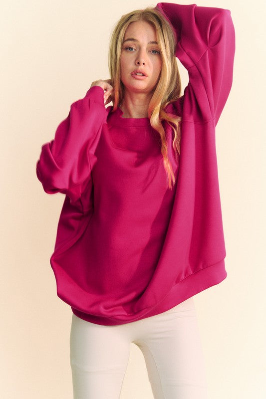 Davi & Dani Round Neck Raglan Sleeve Sweatshirt - Sydney So Sweet