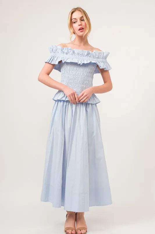 And The Why A-line Flowing Elastic Back Midi Skirt - Sydney So Sweet