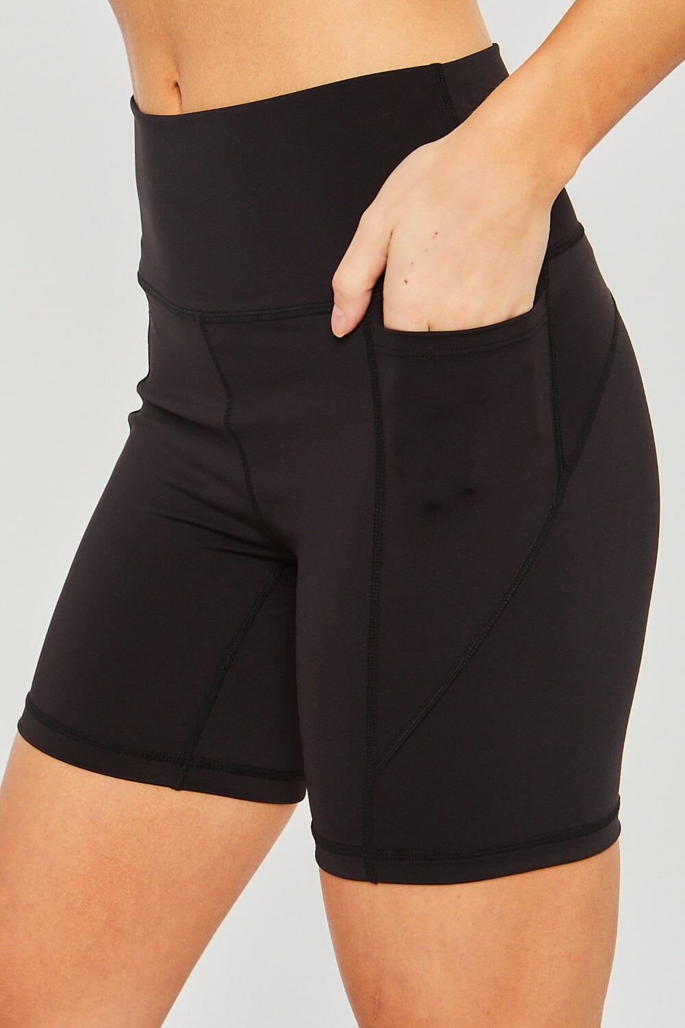 Love Tree High Waist Seam Detail Active Shorts - Sydney So Sweet