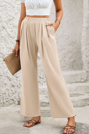 Elastic Waist Wide Leg Pants - Sydney So Sweet