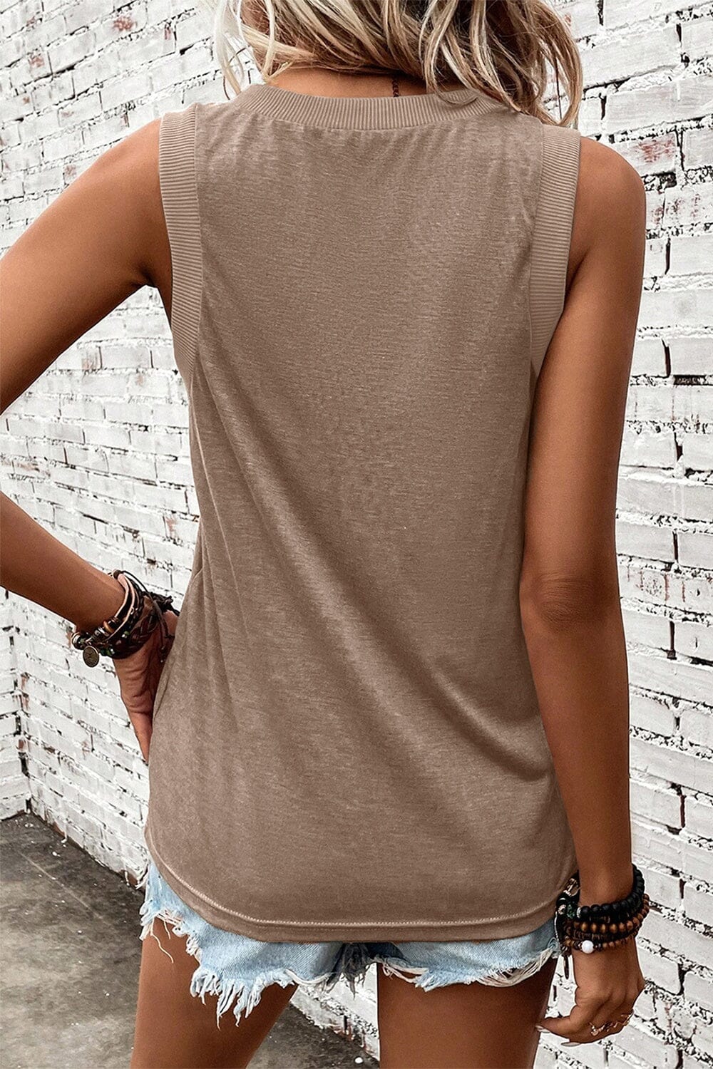 V-Neck Wide Strap Tank - Sydney So Sweet