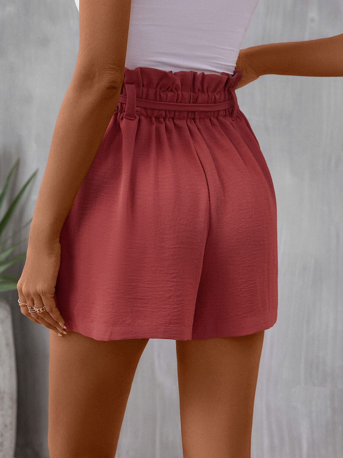 Tied High Waist Shorts - Sydney So Sweet