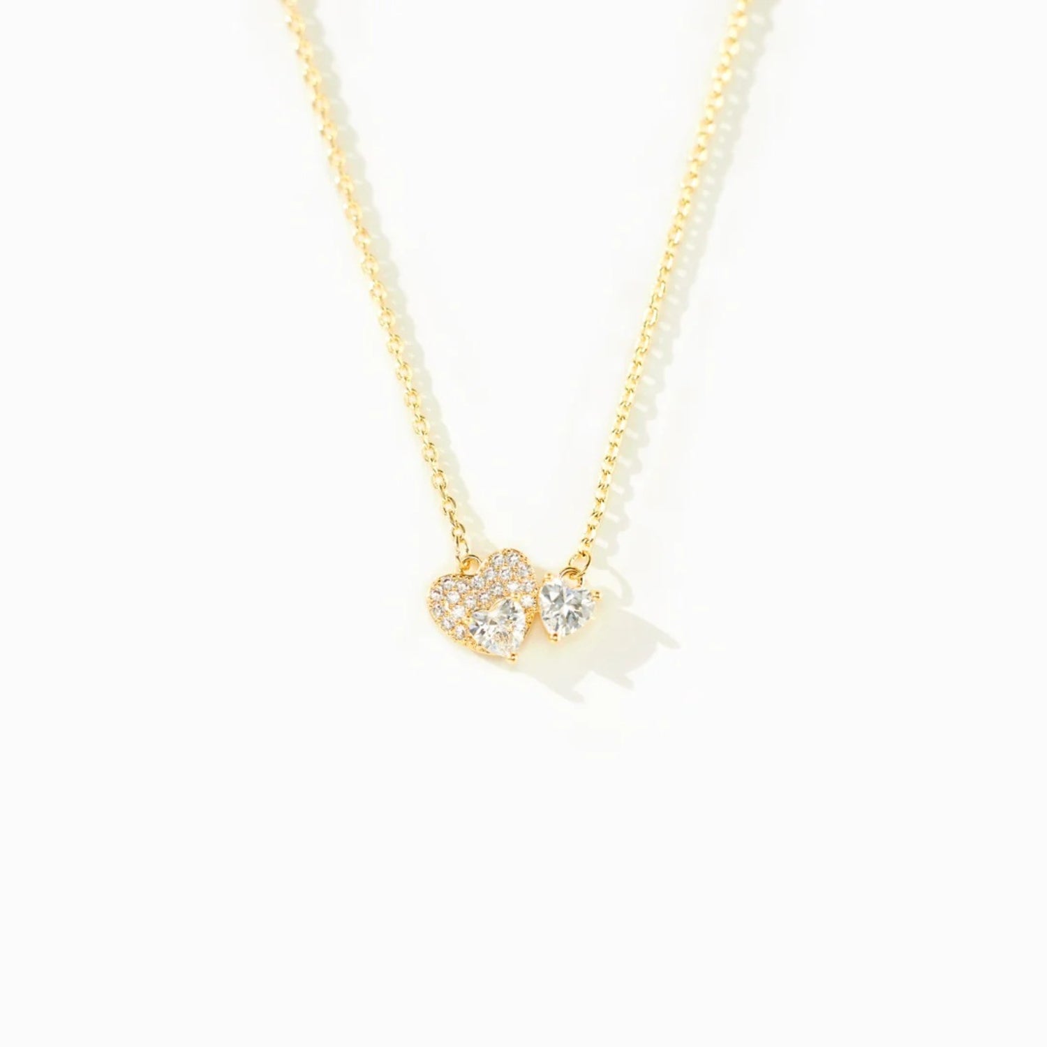 18K Gold-Plated 925 Sterling Silver Zircon Heart Necklace - Sydney So Sweet