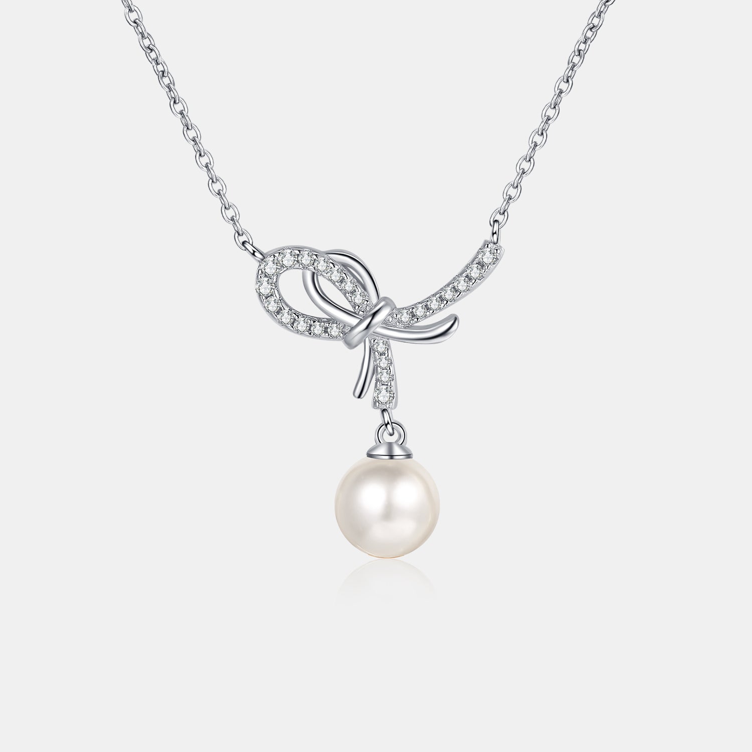 Natural Pearl Pendant Moissanite 925 Sterling Silver Necklace - Sydney So Sweet