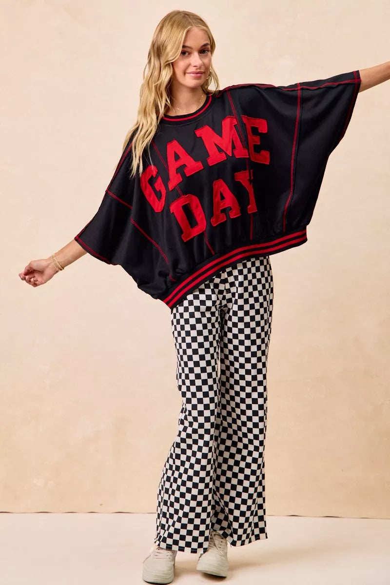 BiBi Gameday Theme Checkered Printed Pants - Sydney So Sweet