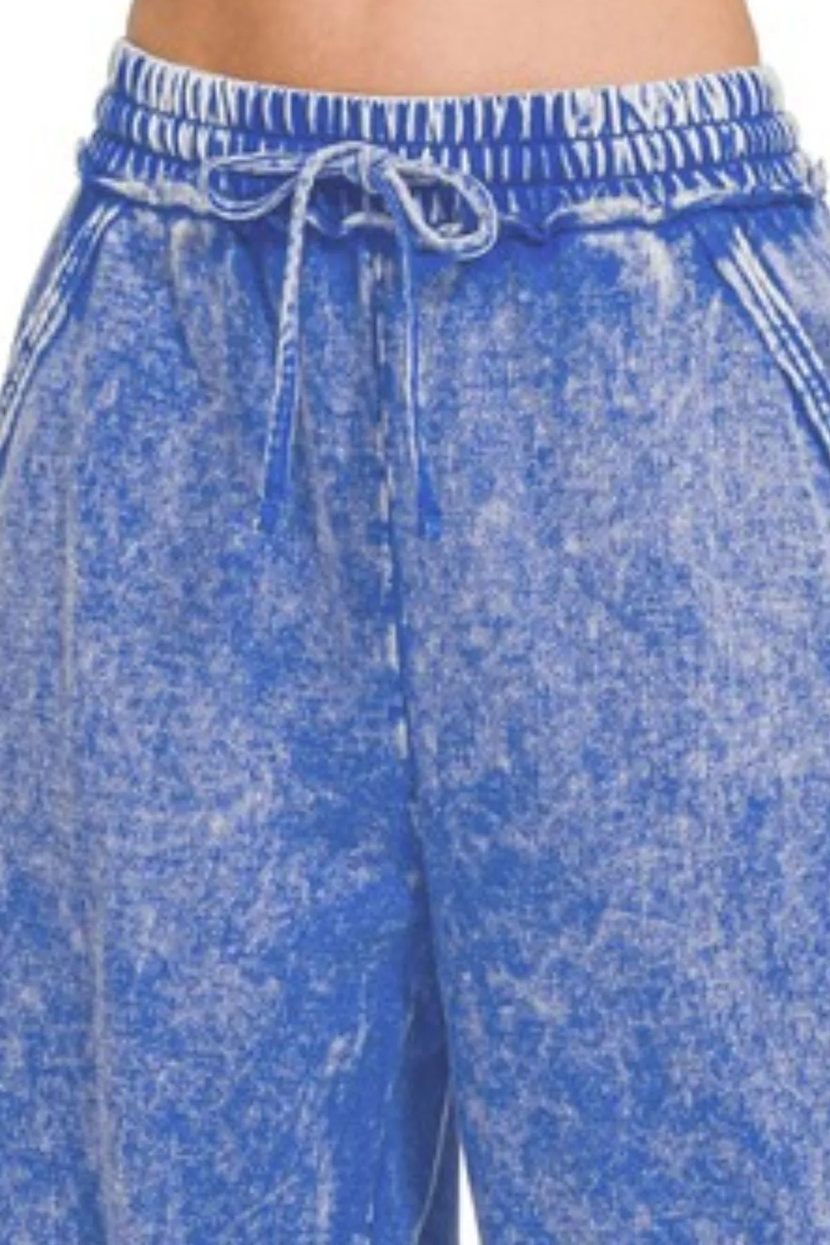 Zenana Washed French Terry Palazzo With Pockets - Sydney So Sweet