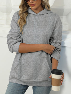 Pocketed Long Sleeve Hoodie - Sydney So Sweet