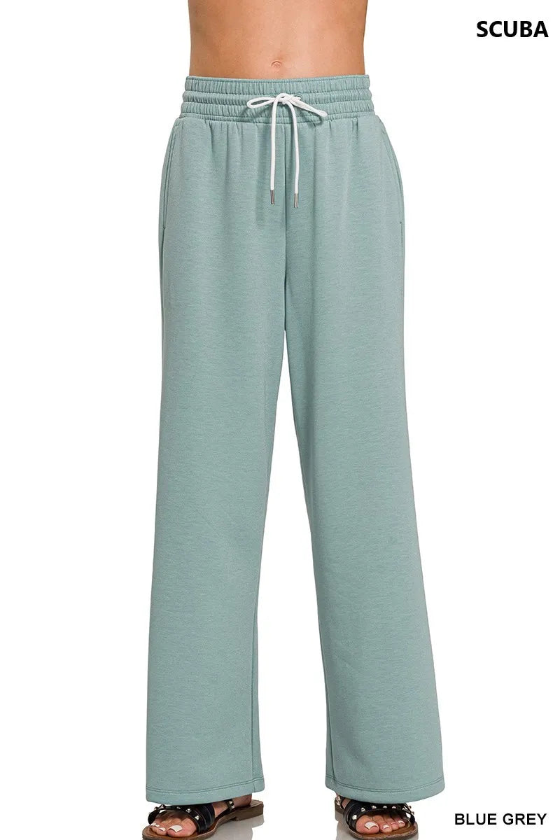 Zenana Scuba Drawstring Pants - Sydney So Sweet