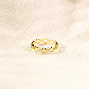 Heart Shape 18K Gold-Plated Ring - Sydney So Sweet