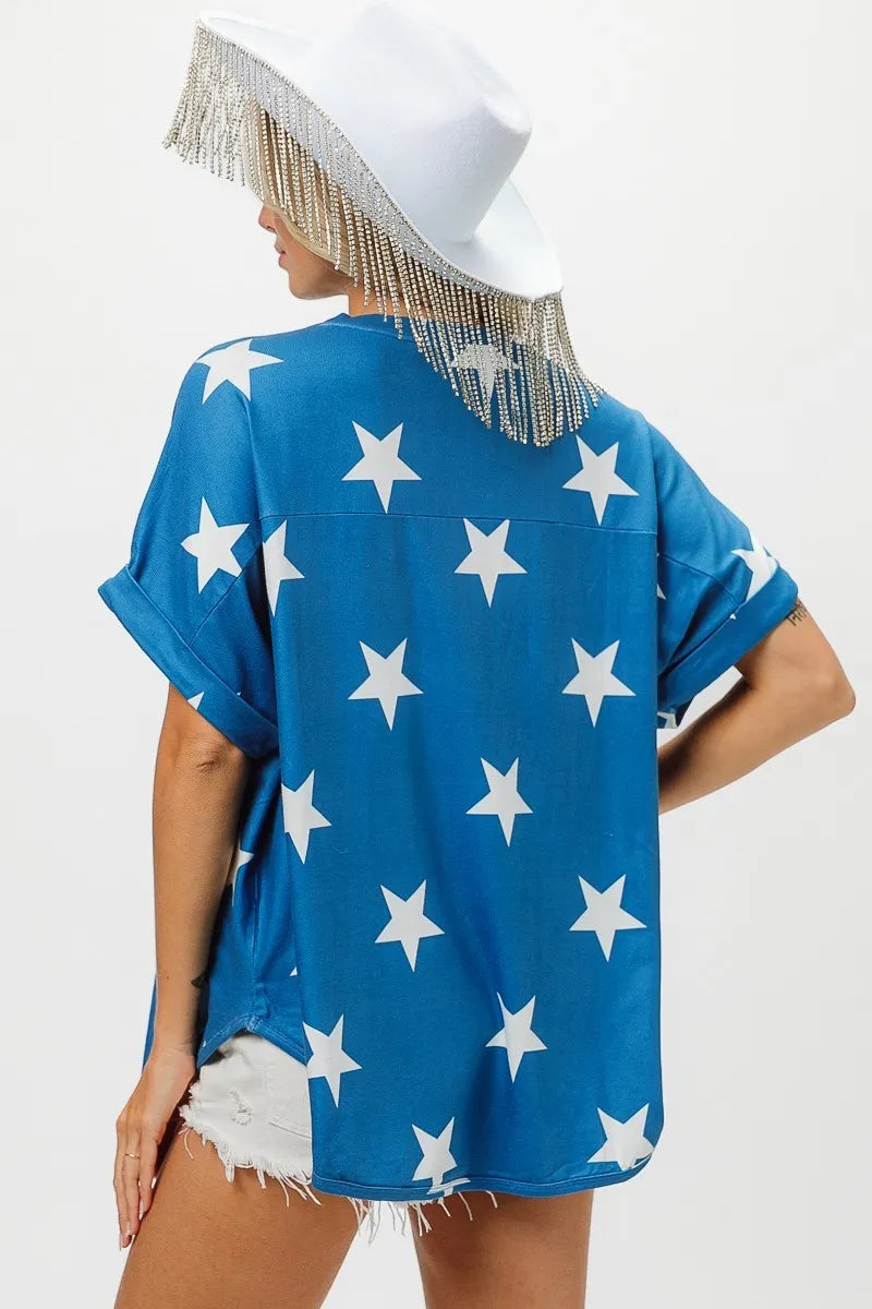 BiBi Fourth Of July Star Knit T-Shirt - Sydney So Sweet
