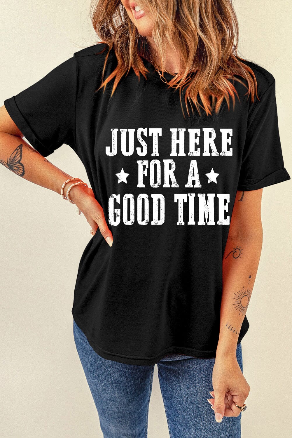 Just Here for a Good Time Short Sleeve T-Shirt - Sydney So Sweet