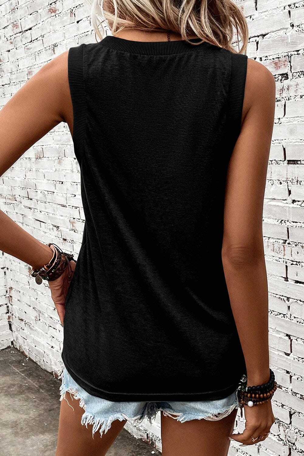 V-Neck Wide Strap Tank - Sydney So Sweet