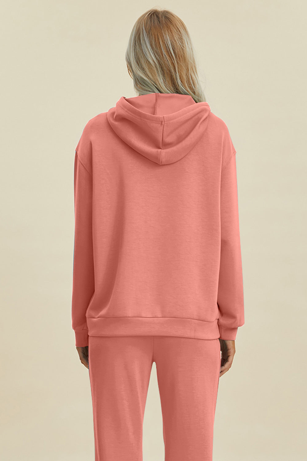 Basic Bae Full Size Air Scuba Drawstring Long Sleeve Hoodie with Kangaroo Pocket - Sydney So Sweet