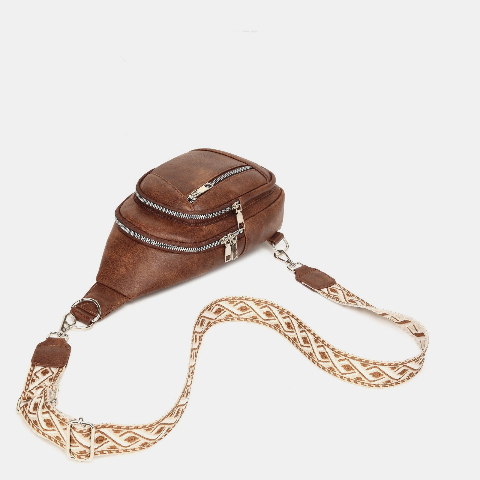 PU Leather Crossbody Bag with Two Detachable Strap - Sydney So Sweet