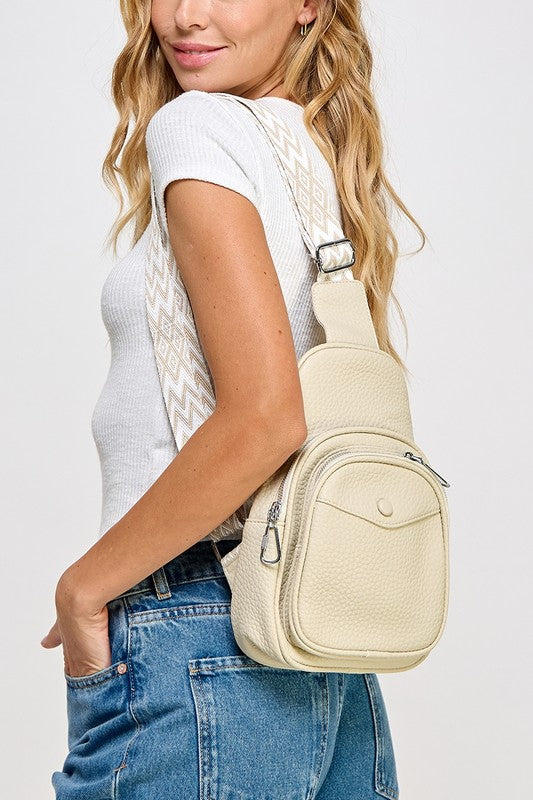 Fame Textured PU Leather Sling Bag - Sydney So Sweet