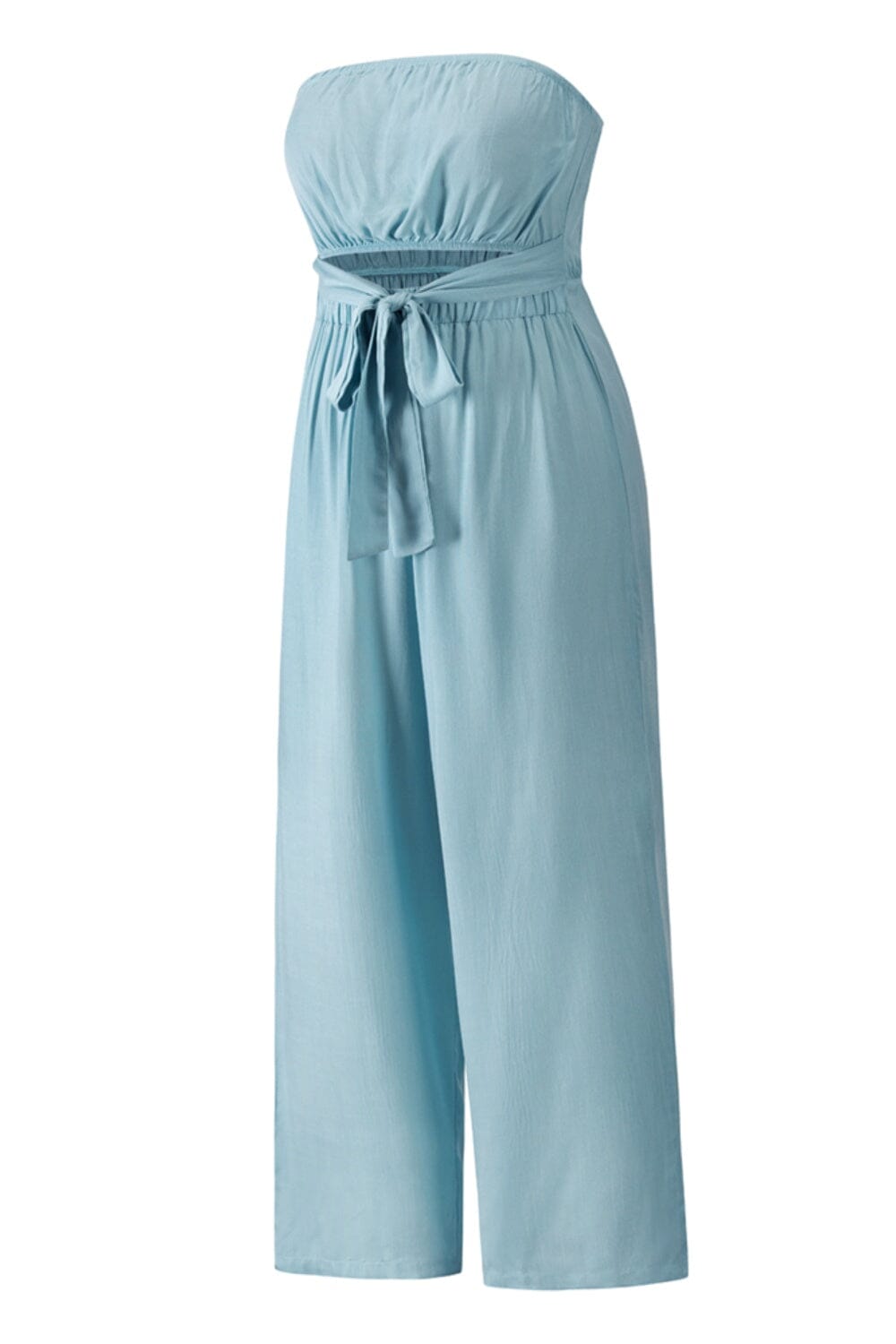 Tied Cutout Tube Wide Leg Jumpsuit - Sydney So Sweet