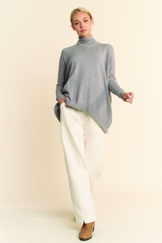 Davi & Dani Turtleneck Long Sleeve Knit Top - Sydney So Sweet