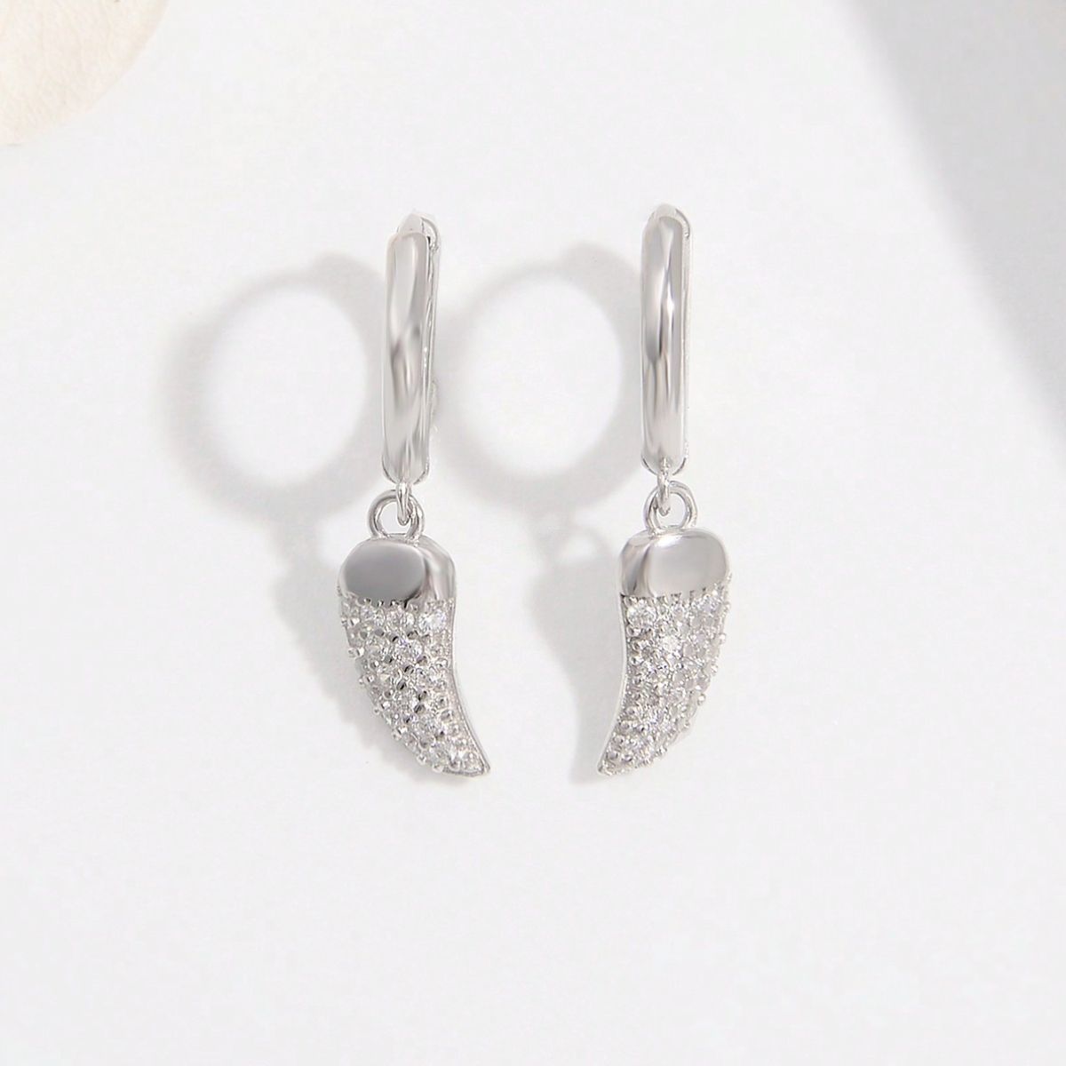 925 Sterling Silver Zircon Chili Shape Earrings - Sydney So Sweet