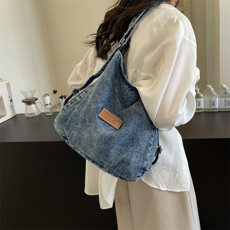 Adjustable Strap Denim Shoulder Bag - Sydney So Sweet