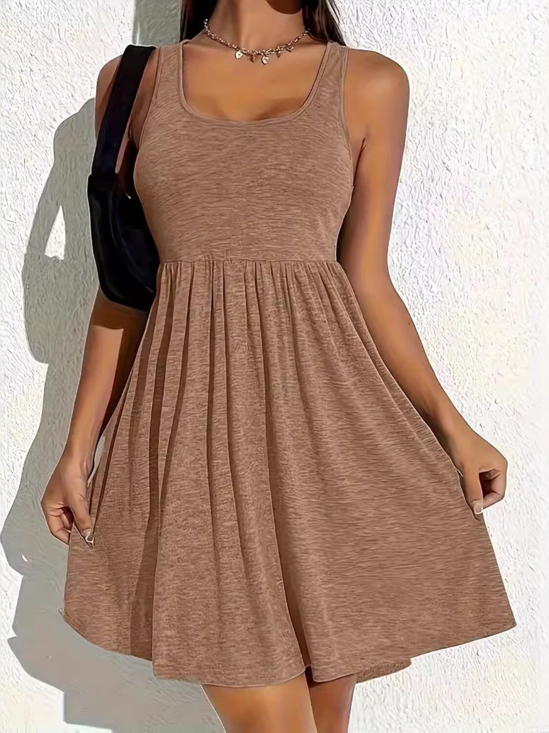 Full Size Square Neck Sleeveless Mini Dress - Sydney So Sweet