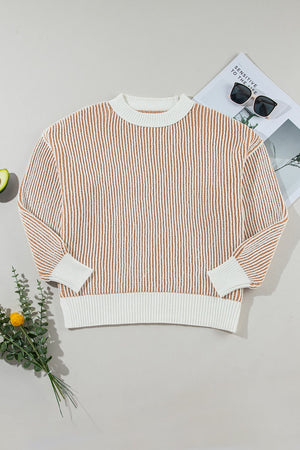 Round Neck Dropped Shoulder Sweater - Sydney So Sweet